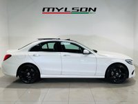 USED 2014 64 MERCEDES-BENZ C-CLASS 2.0 C200 AMG Line Saloon 4dr Petrol 7G-Tronic+ Euro 6 (s/s) (184 ps) Diamond White | Black Leather | Burmester Audio | Panoramic Roof | Full Service History | ULEZ OK