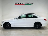 USED 2014 64 MERCEDES-BENZ C-CLASS 2.0 C200 AMG Line Saloon 4dr Petrol 7G-Tronic+ Euro 6 (s/s) (184 ps) Diamond White | Black Leather | Burmester Audio | Panoramic Roof | Full Service History | ULEZ OK