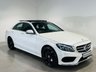 USED 2014 64 MERCEDES-BENZ C-CLASS 2.0 C200 AMG Line Saloon 4dr Petrol 7G-Tronic+ Euro 6 (s/s) (184 ps) Diamond White | Black Leather | Burmester Audio | Panoramic Roof | Full Service History | ULEZ OK