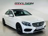 USED 2014 64 MERCEDES-BENZ C-CLASS 2.0 C200 AMG Line Saloon 4dr Petrol 7G-Tronic+ Euro 6 (s/s) (184 ps) Diamond White | Black Leather | Burmester Audio | Panoramic Roof | Full Service History | ULEZ OK