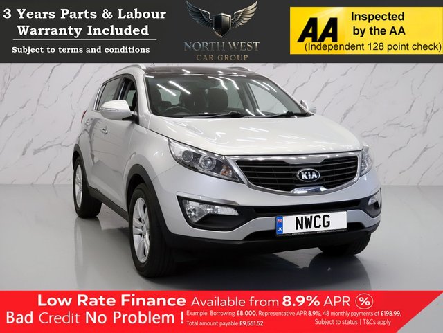 View our Kia Sportage 1.7 CRDi EcoDynamics 2 SUV 5dr Diesel Manual 2WD Euro 5 (s/s) (114 bhp) NATIONWIDE PARTS & LABOUR WARRANTY INCLUDED + 12 MONTHS AA BREAKDOWN FREE