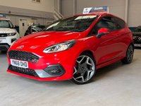 USED 2018 68 FORD FIESTA 1.5T EcoBoost ST-3 Hatchback 3 door Petrol Manual Euro 6 CRUISE+REVERSE CAM+HEATED SEATS