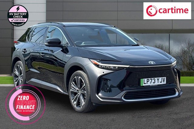 View our Toyota Bz4x 71.4kWh Vision SUV 5dr Electric Auto (11kW OBC) (204 ps) 360 Panoramic View Monitor, Front / Rear Parking Sensors, Android Auto / Apple CarPlay, Heated Front Seats, Heated Steering Wheel