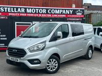 USED 2021 21 FORD TRANSIT CUSTOM 2.0 320 EcoBlue Limited Crew Van L2 H1 Euro 6 (s/s) 5dr (6 Seat) W-BELT DONE|LWB|EURO 6|NO VAT