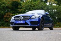 USED 2016 66 MERCEDES-BENZ C-CLASS 2.1 C250d AMG Line (Premium Plus) Coupe 2dr Diesel G-Tronic+ Euro 6 (s/s) (204 ps) BRILLIANT BLUE METALLIC PAINTWORK + 360 CAMERA + SUNROOF + BURMESTER