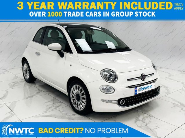 View our Fiat 500 1.2 Lounge Hatchback 3dr Petrol Manual Euro 6 (s/s) (69 bhp) 2 FORMER OWNERS! 