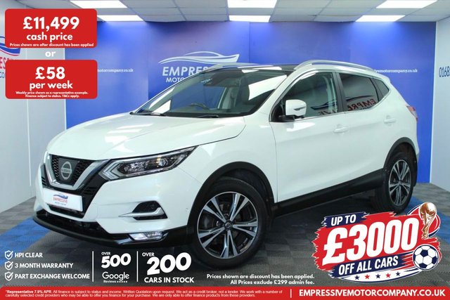 View our Nissan Qashqai 1.2 DIG-T Tekna SUV 5dr Petrol XTRON Euro 6 (s/s) (115 ps)