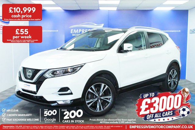 View our Nissan Qashqai 1.2 DIG-T Tekna SUV 5dr Petrol XTRON Euro 6 (s/s) (115 ps)
