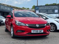 USED 2018 68 VAUXHALL ASTRA 1.4i Turbo SRi Hatchback 5dr Petrol Manual Euro 6 (150 ps) SAT NAV + CARPLAY + SENSORS + HEATED SEATS/WHEEL + CRUISE + FSH