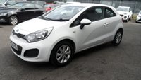 USED 2014 64 KIA RIO 1.25 VR7 Hatchback 3dr Petrol Manual Euro 5 (84 bhp) LONG MOT,ALLOYS,2 KEYS,CD STEREO.