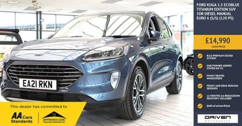 2021 FORD KUGA 1.5 EcoBlue Titanium Edition SUV 5dr Diesel Manual Euro 6 (s/s) (120 ps) &pound;14990.00