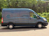 USED 2020 20 FORD TRANSIT 2.0 290 ECOBLUE TREND PANEL VAN 5DR DIESEL MANUAL FWD L2 H2 EURO 6 (S/S) (130 PS) AIRCON NO VAT - DIRECT COMPANY OWNER FROM BRAND NEW - VERY LOW MILEAGE - FULL SERVICE HISTORY - 2 KEYS - HPI CHECK ALL CLEAR - EURO 6 - ULEZ / LEZ / CAZ COMPLIANT - STUNNING METTALIC PEARL BLUE PAINTWORK - L2 H2 MODEL - CRUISE CONTROL - AIR CONDITIONING - 3 SEATER - ELECTRIC WINDOWS - ELECTRIC MIRRORS - BLUETOOTH - DAB - SLIDING DOOR - PLY LINED - REAR RACKING - DRL  - FINANCE AVAILABLE - ZERO DEPOSIT OFFERS - ALL VANS/CARS WELCOME IN PART-EXCHANGE, ANY AGE, ANY MILEAGE, ANY CONDITION
