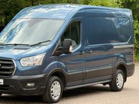 USED 2020 20 FORD TRANSIT 2.0 290 ECOBLUE TREND PANEL VAN 5DR DIESEL MANUAL FWD L2 H2 EURO 6 (S/S) (130 PS) AIRCON NO VAT - DIRECT COMPANY OWNER FROM BRAND NEW - VERY LOW MILEAGE - FULL SERVICE HISTORY - 2 KEYS - HPI CHECK ALL CLEAR - EURO 6 - ULEZ / LEZ / CAZ COMPLIANT - STUNNING METTALIC PEARL BLUE PAINTWORK - L2 H2 MODEL - CRUISE CONTROL - AIR CONDITIONING - 3 SEATER - ELECTRIC WINDOWS - ELECTRIC MIRRORS - BLUETOOTH - DAB - SLIDING DOOR - PLY LINED - REAR RACKING - DRL  - FINANCE AVAILABLE - ZERO DEPOSIT OFFERS - ALL VANS/CARS WELCOME IN PART-EXCHANGE, ANY AGE, ANY MILEAGE, ANY CONDITION