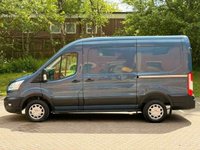 USED 2020 20 FORD TRANSIT 2.0 290 ECOBLUE TREND PANEL VAN 5DR DIESEL MANUAL FWD L2 H2 EURO 6 (S/S) (130 PS) AIRCON NO VAT - DIRECT COMPANY OWNER FROM BRAND NEW - VERY LOW MILEAGE - FULL SERVICE HISTORY - 2 KEYS - HPI CHECK ALL CLEAR - EURO 6 - ULEZ / LEZ / CAZ COMPLIANT - STUNNING METTALIC PEARL BLUE PAINTWORK - L2 H2 MODEL - CRUISE CONTROL - AIR CONDITIONING - 3 SEATER - ELECTRIC WINDOWS - ELECTRIC MIRRORS - BLUETOOTH - DAB - SLIDING DOOR - PLY LINED - REAR RACKING - DRL  - FINANCE AVAILABLE - ZERO DEPOSIT OFFERS - ALL VANS/CARS WELCOME IN PART-EXCHANGE, ANY AGE, ANY MILEAGE, ANY CONDITION