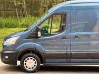 USED 2020 20 FORD TRANSIT 2.0 290 ECOBLUE TREND PANEL VAN 5DR DIESEL MANUAL FWD L2 H2 EURO 6 (S/S) (130 PS) AIRCON NO VAT - DIRECT COMPANY OWNER FROM BRAND NEW - VERY LOW MILEAGE - FULL SERVICE HISTORY - 2 KEYS - HPI CHECK ALL CLEAR - EURO 6 - ULEZ / LEZ / CAZ COMPLIANT - STUNNING METTALIC PEARL BLUE PAINTWORK - L2 H2 MODEL - CRUISE CONTROL - AIR CONDITIONING - 3 SEATER - ELECTRIC WINDOWS - ELECTRIC MIRRORS - BLUETOOTH - DAB - SLIDING DOOR - PLY LINED - REAR RACKING - DRL  - FINANCE AVAILABLE - ZERO DEPOSIT OFFERS - ALL VANS/CARS WELCOME IN PART-EXCHANGE, ANY AGE, ANY MILEAGE, ANY CONDITION