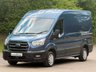USED 2020 20 FORD TRANSIT 2.0 290 ECOBLUE TREND PANEL VAN 5DR DIESEL MANUAL FWD L2 H2 EURO 6 (S/S) (130 PS) AIRCON NO VAT - DIRECT COMPANY OWNER FROM BRAND NEW - VERY LOW MILEAGE - FULL SERVICE HISTORY - 2 KEYS - HPI CHECK ALL CLEAR - EURO 6 - ULEZ / LEZ / CAZ COMPLIANT - STUNNING METTALIC PEARL BLUE PAINTWORK - L2 H2 MODEL - CRUISE CONTROL - AIR CONDITIONING - 3 SEATER - ELECTRIC WINDOWS - ELECTRIC MIRRORS - BLUETOOTH - DAB - SLIDING DOOR - PLY LINED - REAR RACKING - DRL  - FINANCE AVAILABLE - ZERO DEPOSIT OFFERS - ALL VANS/CARS WELCOME IN PART-EXCHANGE, ANY AGE, ANY MILEAGE, ANY CONDITION