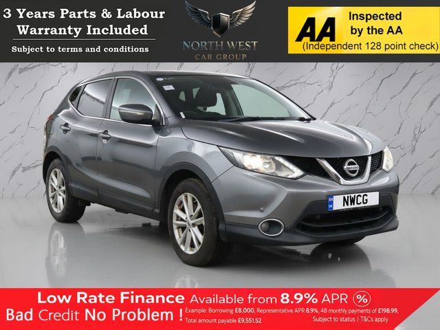 View our Nissan Qashqai 1.2 DIG-T Acenta Premium SUV 5dr Petrol Manual 2WD Euro 5 (s/s) (115 ps) ***DRIVE AWAY TODAY*** NATIONWIDE PARTS & LABOUR WARRANTY INCLUDED + 12 MONTHS AA BREAKDOWN FREE