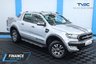 USED 2018 18 FORD RANGER 3.2 TDCi WILDTRACK PICKUP DOUBLE CAB 4DR DIESEL AUTO 4WD EURO 5 (200 PS) NAV NO VAT - VERY LOW MILEAGE - FULL SERVICE HISTORY - JUST BEEN SERVICED -  DESIRABLE 3.2 ENGINE - 2 KEYS - HPI CHECK ALL CLEAR - ULEZ / LEZ / CAZ COMPLIANT - STUNNING METALLIC SILVER PAINTWORK - WILDTRACK BODY STYLING - SAT NAV - CAR PLAY - ANDRIOD AUTO - REVERSE CAMERA - LEATHERS INTERIOR - CRUISE CONTROL - BI XENON HEADLIGHTS - HYDROLIC LIFT - HEATED MIRRORS - FINANCE AVAILABLE - ZERO DEPOSIT OFFERS - ALL VANS/CARS WELCOME IN PART-EXCHANGE, ANY AGE, ANY MILEAGE, ANY CONDITION