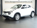 USED 2017 67 NISSAN JUKE 1.2 DIG-T N-Connecta SUV 5dr Petrol Manual Euro 6 (s/s) (115 ps) SATELLITE NAVIGATION + TOUCH SCREEN MEDIA DISPLAY + REAR VIEW CAMERA + BLUETOOTH PHONE AND MEDIA CONNECTIVITY + DAB DIGITAL RADIO + AUTOMATIC HEADLIGHTS + LEATHER MULTI FUNCTIONAL STEERING WHEEL + CRUISE CONTROL + AUTOMATIC WIPERS WITH RAIN SENSOR + LED DAY TIME RUNNING LIGHTS + ECO STOP START SYSTEM + CLIMATE CONTROL + AIR CONDITIONING + ELECTRIC HEATED DOOR MIRRORS + ELECTRIC WINDOWS + HILL HOLD START ASSIST + 17 INCH ALLOY WHEELS..