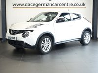 USED 2017 67 NISSAN JUKE 1.2 DIG-T N-Connecta SUV 5dr Petrol Manual Euro 6 (s/s) (115 ps) SATELLITE NAVIGATION + TOUCH SCREEN MEDIA DISPLAY + REAR VIEW CAMERA + BLUETOOTH PHONE AND MEDIA CONNECTIVITY + DAB DIGITAL RADIO + AUTOMATIC HEADLIGHTS + LEATHER MULTI FUNCTIONAL STEERING WHEEL + CRUISE CONTROL + AUTOMATIC WIPERS WITH RAIN SENSOR + LED DAY TIME RUNNING LIGHTS + ECO STOP START SYSTEM + CLIMATE CONTROL + AIR CONDITIONING + ELECTRIC HEATED DOOR MIRRORS + ELECTRIC WINDOWS + HILL HOLD START ASSIST + 17 INCH ALLOY WHEELS..