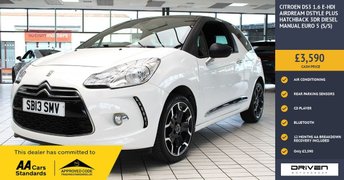 2013 CITROEN DS3 1.6 e-HDi Airdream DStyle Plus Hatchback 3dr Diesel Manual Euro 5 (s/s) (90 ps) &pound;3590.00