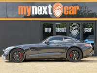 USED 2019 19 MERCEDES-BENZ AMG GT 4.0 V8 BiTurbo GPF S (Premium) Coupe 2dr Petrol SpdS DCT Euro 6 (s/s) (522 ps) It looks fabulous in Magnetite Black with Black leather. It has a huge list of features including 19'' / 20'' AMG Multi-Spoke Alloys, Burmester Sound, AMG Performance Exhaust, COMAND Navigation, DAB, Heated Front Seats, Glass Sun Roof, Reversing Camera with Parktronic, Adaptive Cruise Control Pro (DISTRONIC PRO), Blind Spot Assist, Seat Memory Package, Mirror Package, Keyless Go, Blind Spot Assist, LED Headlights with Intelligent High Beam and AMG Exterior Night Package.  ]19'' / 20'' AMG Mult
