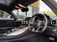 USED 2019 19 MERCEDES-BENZ AMG GT 4.0 V8 BiTurbo GPF S (Premium) Coupe 2dr Petrol SpdS DCT Euro 6 (s/s) (522 ps) It looks fabulous in Magnetite Black with Black leather. It has a huge list of features including 19'' / 20'' AMG Multi-Spoke Alloys, Burmester Sound, AMG Performance Exhaust, COMAND Navigation, DAB, Heated Front Seats, Glass Sun Roof, Reversing Camera with Parktronic, Adaptive Cruise Control Pro (DISTRONIC PRO), Blind Spot Assist, Seat Memory Package, Mirror Package, Keyless Go, Blind Spot Assist, LED Headlights with Intelligent High Beam and AMG Exterior Night Package.  ]19'' / 20'' AMG Mult