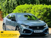 USED 2018 68 HONDA CIVIC 1.0 VTEC Turbo SE Hatchback 5dr Petrol CVT Euro 6 (s/s) (126 ps) LOW MILES+ALLOYS+SENSORS+ULEZ
