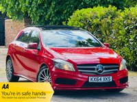 USED 2014 64 MERCEDES-BENZ A-CLASS 2.1 A220 CDI AMG Sport Hatchback 5dr Diesel 7G-DCT Euro 6 (s/s) (170 ps) LEATHER+SAT NAV+PANROOF+ULEZ