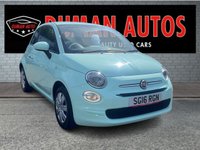USED 2016 16 FIAT 500 1.2 Pop Hatchback 3dr Petrol Dualogic Euro 6 (s/s) (69 bhp) AIR CONDITIONING+ USB+ BLUETOOTH+ TEMPORARY SPARE WHEEL+