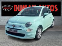 USED 2016 16 FIAT 500 1.2 Pop Hatchback 3dr Petrol Dualogic Euro 6 (s/s) (69 bhp) AIR CONDITIONING+ USB+ BLUETOOTH+ TEMPORARY SPARE WHEEL+