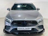 USED 2019 68 MERCEDES-BENZ A-CLASS 1.3 A200 AMG Line (Premium) Hatchback 5dr Petrol 7G-DCT Euro 6 (s/s) (163 ps) Mountain Grey | Black Alcantara Interior | Ambient Lighting | Apple CarPlay | Night Pack | Black Wing & Bodykit | Heated Seats | ULEZ OK