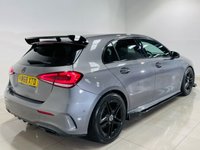 USED 2019 68 MERCEDES-BENZ A-CLASS 1.3 A200 AMG Line (Premium) Hatchback 5dr Petrol 7G-DCT Euro 6 (s/s) (163 ps) Mountain Grey | Black Alcantara Interior | Ambient Lighting | Apple CarPlay | Night Pack | Black Wing & Bodykit | Heated Seats | ULEZ OK