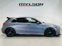 USED 2019 68 MERCEDES-BENZ A-CLASS 1.3 A200 AMG Line (Premium) Hatchback 5dr Petrol 7G-DCT Euro 6 (s/s) (163 ps) Mountain Grey | Black Alcantara Interior | Ambient Lighting | Apple CarPlay | Night Pack | Black Wing & Bodykit | Heated Seats | ULEZ OK