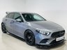 USED 2019 68 MERCEDES-BENZ A-CLASS 1.3 A200 AMG Line (Premium) Hatchback 5dr Petrol 7G-DCT Euro 6 (s/s) (163 ps) Mountain Grey | Black Alcantara Interior | Ambient Lighting | Apple CarPlay | Night Pack | Black Wing & Bodykit | Heated Seats | ULEZ OK