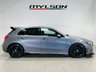 USED 2019 68 MERCEDES-BENZ A-CLASS 1.3 A200 AMG Line (Premium) Hatchback 5dr Petrol 7G-DCT Euro 6 (s/s) (163 ps) Mountain Grey | Black Alcantara Interior | Ambient Lighting | Apple CarPlay | Night Pack | Black Wing & Bodykit | Heated Seats | ULEZ OK