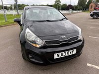 USED 2013 13 KIA RIO 1.4 2 Hatchback 5dr Petrol Manual Euro 5 (107 bhp) 12m MOT INCLUDED IN SALE, 2 KEEPERS