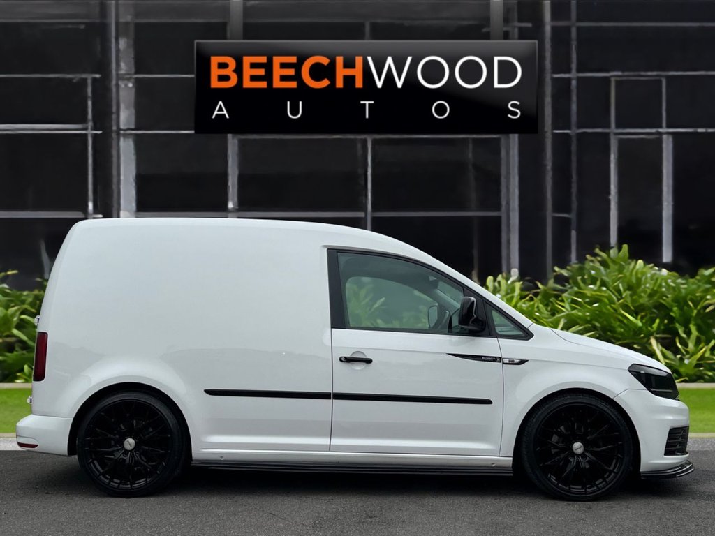 USED 2017 67 VOLKSWAGEN CADDY 2.0 TDI C20 BlueMotion Tech BEECHWOOD CUSTOM Panel Van 5dr Diesel Manual SWB Euro 6 (s/s) (75 ps) BLACK ROOF / COILOVERS / 19's