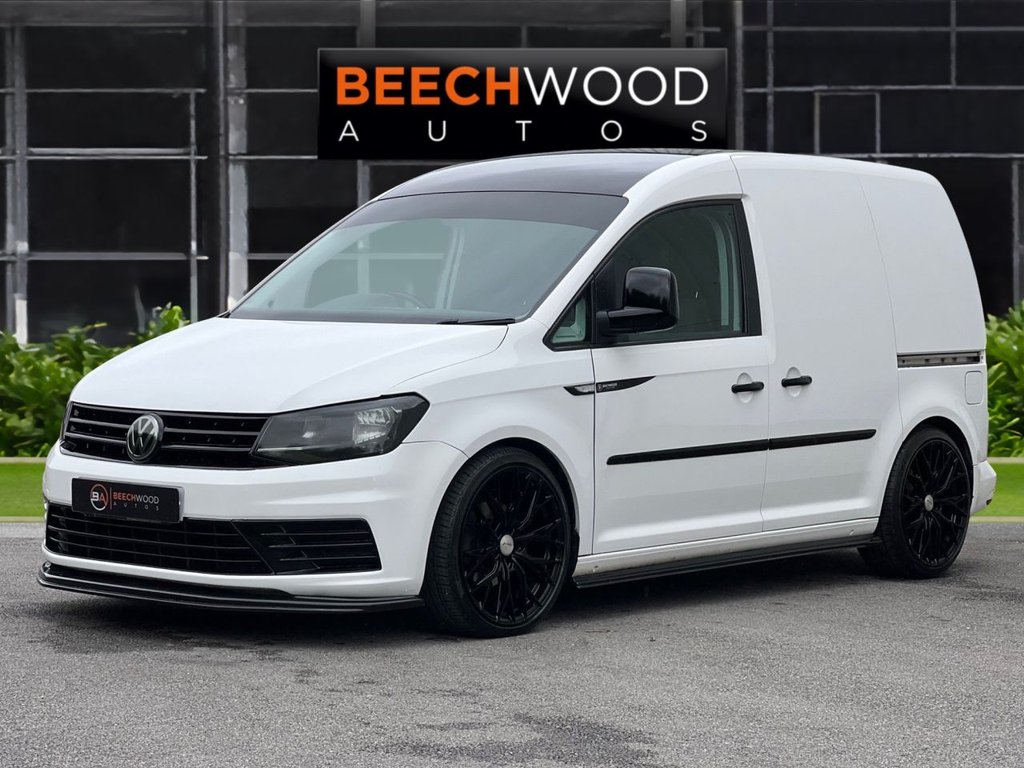 USED 2017 67 VOLKSWAGEN CADDY 2.0 TDI C20 BlueMotion Tech BEECHWOOD CUSTOM Panel Van 5dr Diesel Manual SWB Euro 6 (s/s) (75 ps) BLACK ROOF / COILOVERS / 19's