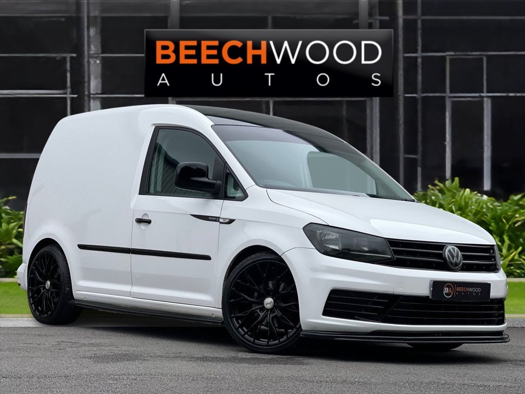 USED 2017 67 VOLKSWAGEN CADDY 2.0 TDI C20 BlueMotion Tech BEECHWOOD CUSTOM Panel Van 5dr Diesel Manual SWB Euro 6 (s/s) (75 ps) BLACK ROOF / COILOVERS / 19's