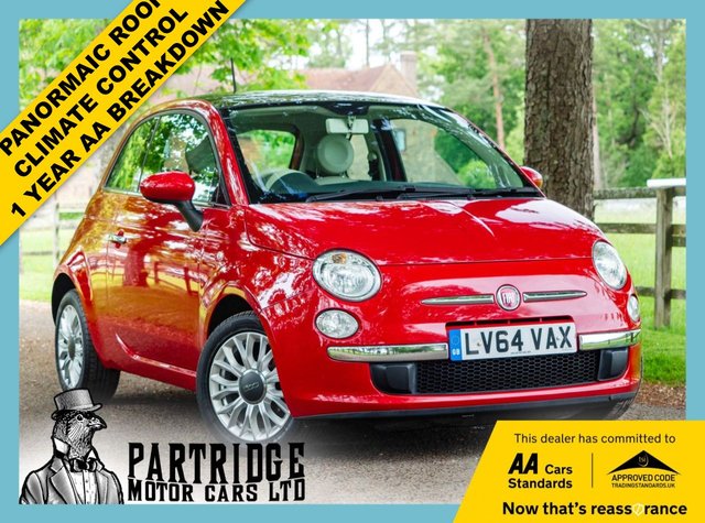View our Fiat 500 1.2 Lounge Hatchback 3dr Petrol Manual Euro 6 (s/s) (69 bhp)