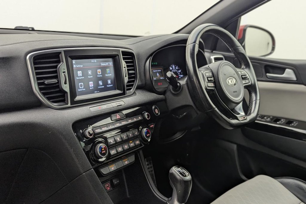 USED 2017 67 KIA SPORTAGE 1.6 T-GDi GT-Line SUV 5dr Petrol Manual AWD Euro 6 (174 bhp) 4x4, 19" Alloys, Sat Nav,