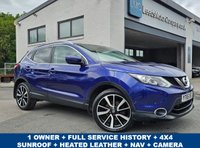 USED 2015 65 NISSAN QASHQAI 1.6 dCi Tekna SUV 5dr Diesel Manual 4WD Euro 6 (s/s) (130 ps) 4X4 -- 1 OWNER -- LEATHER -- SUNROOF -- SAT NAV -- CAMERA