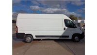 USED 2018 18 PEUGEOT BOXER White 2.0 BlueHDi 335 L3 H2 panel van, 30,600 miles, Euro 6, ULEZ compliant, 6-speed manual, Bluetooth, DAB radio. Plus VAT @ 20%! This 2018 Peugeot Boxer 2.0 BlueHDi 335 L3 H2 Euro 6 is a standout choice, boasting exceptionally low mileage for its age, having covered just 30,600 miles. This one owner vehicle comes with a full service history at 13K, 16K, 18kK, 21K, 23K, 25K, 28k, and 30496, with its last service completed on 2025-03-05 at 30,496 miles. It is powered by a 2.0 litre Euro 6 diesel engine and will be supplied with a 12 month MOT for your peace of mind, alongside a 3 month warranty.  The generous cargo volume o