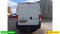USED 2018 18 PEUGEOT BOXER White 2.0 BlueHDi 335 L3 H2 panel van, 30,600 miles, Euro 6, ULEZ compliant, 6-speed manual, Bluetooth, DAB radio. Plus VAT @ 20%! This 2018 Peugeot Boxer 2.0 BlueHDi 335 L3 H2 Euro 6 is a standout choice, boasting exceptionally low mileage for its age, having covered just 30,600 miles. This one owner vehicle comes with a full service history at 13K, 16K, 18kK, 21K, 23K, 25K, 28k, and 30496, with its last service completed on 2025-03-05 at 30,496 miles. It is powered by a 2.0 litre Euro 6 diesel engine and will be supplied with a 12 month MOT for your peace of mind, alongside a 3 month warranty.  The generous cargo volume o