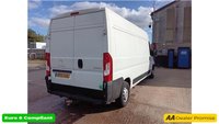 USED 2018 18 PEUGEOT BOXER White 2.0 BlueHDi 335 L3 H2 panel van, 30,600 miles, Euro 6, ULEZ compliant, 6-speed manual, Bluetooth, DAB radio. Plus VAT @ 20%! This 2018 Peugeot Boxer 2.0 BlueHDi 335 L3 H2 Euro 6 is a standout choice, boasting exceptionally low mileage for its age, having covered just 30,600 miles. This one owner vehicle comes with a full service history at 13K, 16K, 18kK, 21K, 23K, 25K, 28k, and 30496, with its last service completed on 2025-03-05 at 30,496 miles. It is powered by a 2.0 litre Euro 6 diesel engine and will be supplied with a 12 month MOT for your peace of mind, alongside a 3 month warranty.  The generous cargo volume o