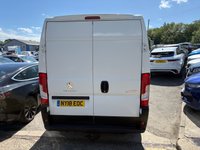 USED 2018 18 PEUGEOT BOXER White 2.0 BlueHDi 335 L3 H2 panel van, 30,600 miles, Euro 6, ULEZ compliant, 6-speed manual, Bluetooth, DAB radio. Plus VAT @ 20%! This 2018 Peugeot Boxer 2.0 BlueHDi 335 L3 H2 Euro 6 is a standout choice, boasting exceptionally low mileage for its age, having covered just 30,600 miles. This one owner vehicle comes with a full service history at 13K, 16K, 18kK, 21K, 23K, 25K, 28k, and 30496, with its last service completed on 2025-03-05 at 30,496 miles. It is powered by a 2.0 litre Euro 6 diesel engine and will be supplied with a 12 month MOT for your peace of mind, alongside a 3 month warranty.  The generous cargo volume o