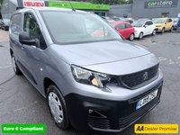 USED 2019 19 PEUGEOT PARTNER Grey 1.6 BlueHDi 1000 Professional van, 33,400 miles, Euro 6, 5-speed manual, Touchscreen, Sat nav, A/C, Rear sensors. Plus VAT @ 20%! Boasting exceptionally low mileage for its age, this 2019 Peugeot Partner presents a superb opportunity for discerning buyers. This one owner, Professional trim, SWB Euro 6 panel van is powered by an efficient 1.6L BlueHDi diesel engine, offering an impressive fuel economy of 67 mpg and low CO2 emissions. It comes with a full service history, with the last service completed at 32,591 miles on 13 February 2026, and will be supplied with a 12 month MOT for your peace of mind. Notable features incl