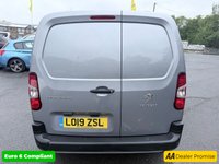USED 2019 19 PEUGEOT PARTNER Grey 1.6 BlueHDi 1000 Professional van, 33,400 miles, Euro 6, 5-speed manual, Touchscreen, Sat nav, A/C, Rear sensors. Plus VAT @ 20%! Boasting exceptionally low mileage for its age, this 2019 Peugeot Partner presents a superb opportunity for discerning buyers. This one owner, Professional trim, SWB Euro 6 panel van is powered by an efficient 1.6L BlueHDi diesel engine, offering an impressive fuel economy of 67 mpg and low CO2 emissions. It comes with a full service history, with the last service completed at 32,591 miles on 13 February 2026, and will be supplied with a 12 month MOT for your peace of mind. Notable features incl