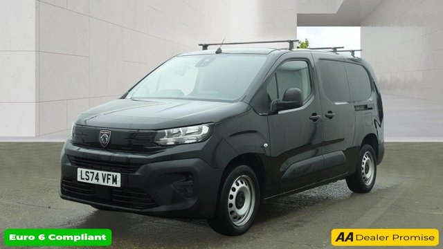 2024 PEUGEOT PARTNER BLACK 1.5 BLUEHDI 950 PROFESSIONAL LWB VAN, 33,200 MILES, EURO 6, 6... photo